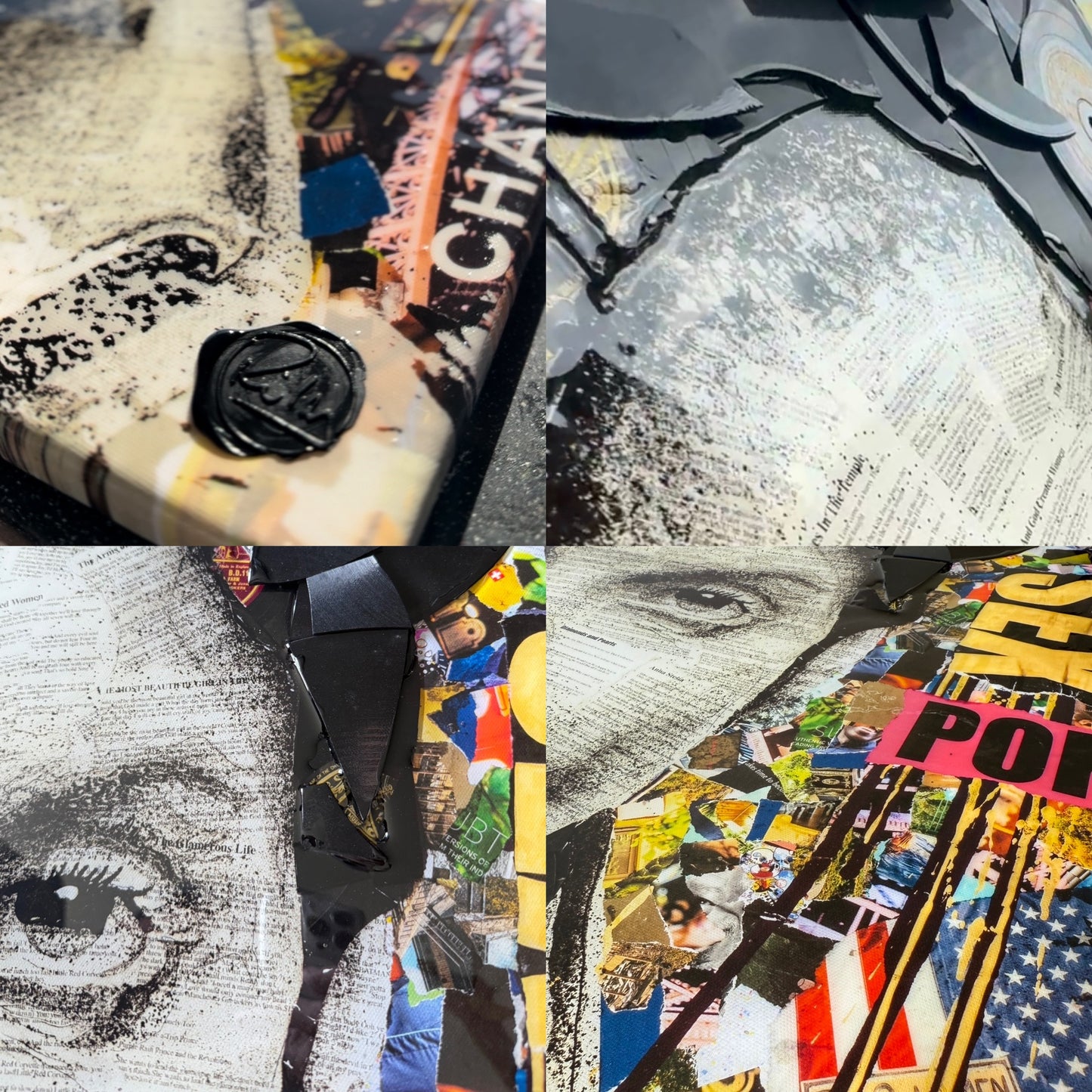 Jimi Hendrix 'Experienced' Ltd Edition Record Embellished Canvas