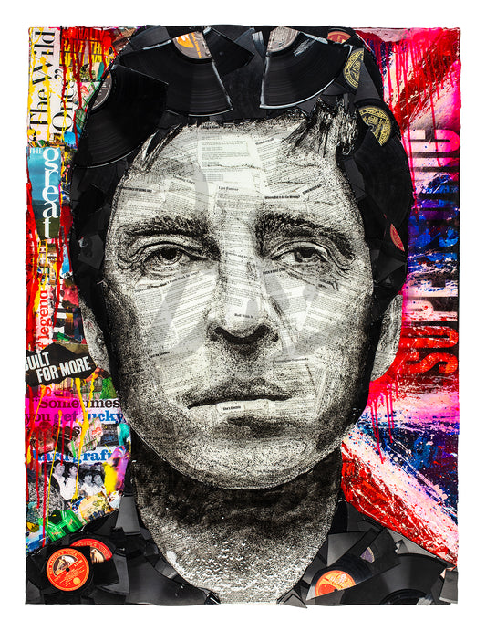 Noel Gallagher 'Supersonic' Ltd Edition Record Embellished Canvas