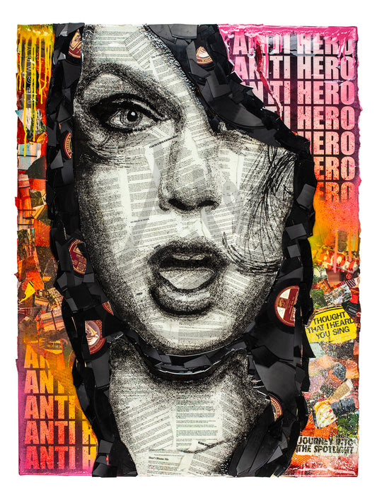 Taylor Swift 'Anti Hero' Ltd Edition Record Embellished Canvas