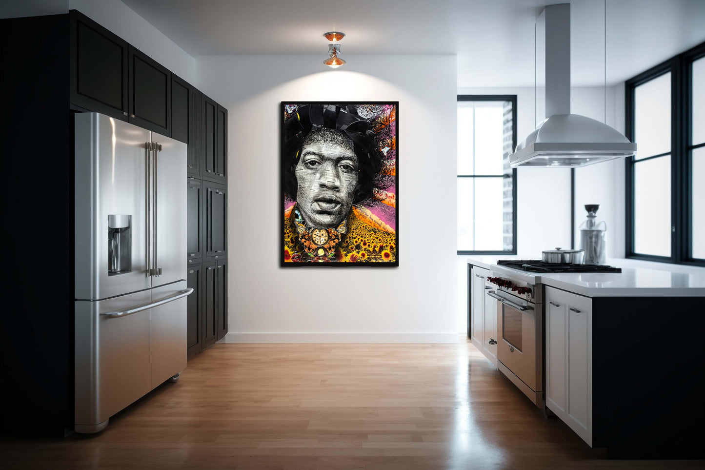 Jimi Hendrix 'Experienced' Ltd Edition Record Embellished Canvas