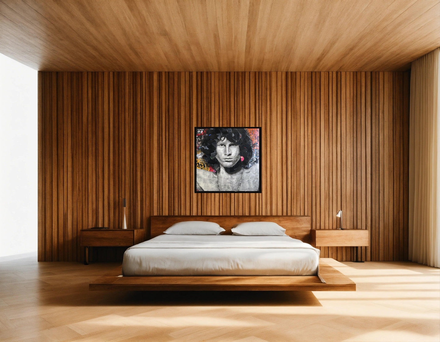 Jim Morrison 'The Messiah' Ltd Edition Record Embellished Canvas