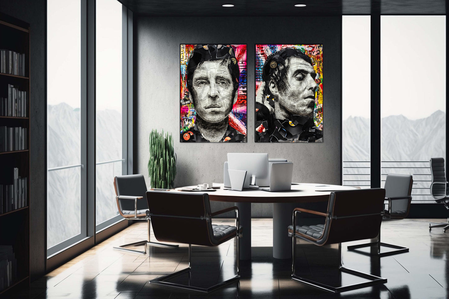 Noel Gallagher 'Supersonic' Ltd Edition Record Embellished Canvas