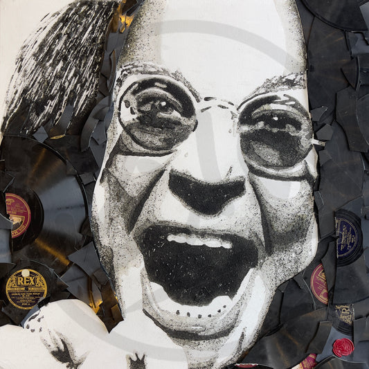 'Ozzy' Ltd Edition Record Embellished Memorial Canvas Print