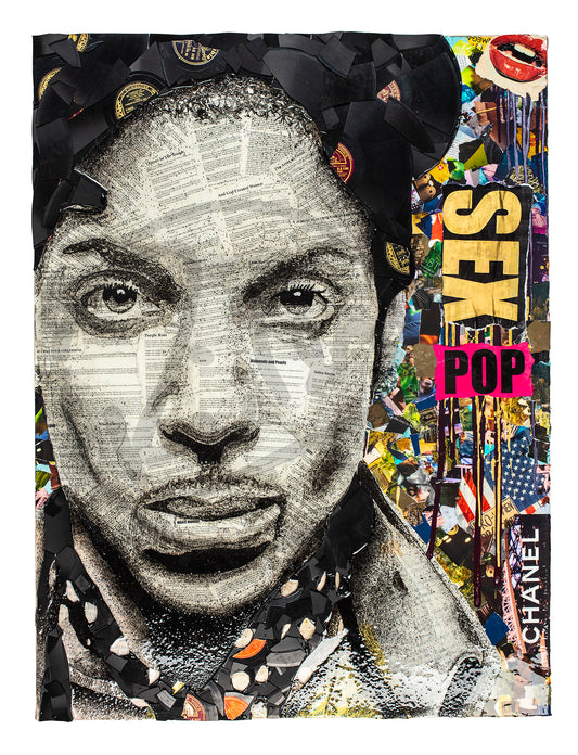 Prince 'Sex Pop' Ltd Edition Record Embellished Canvas