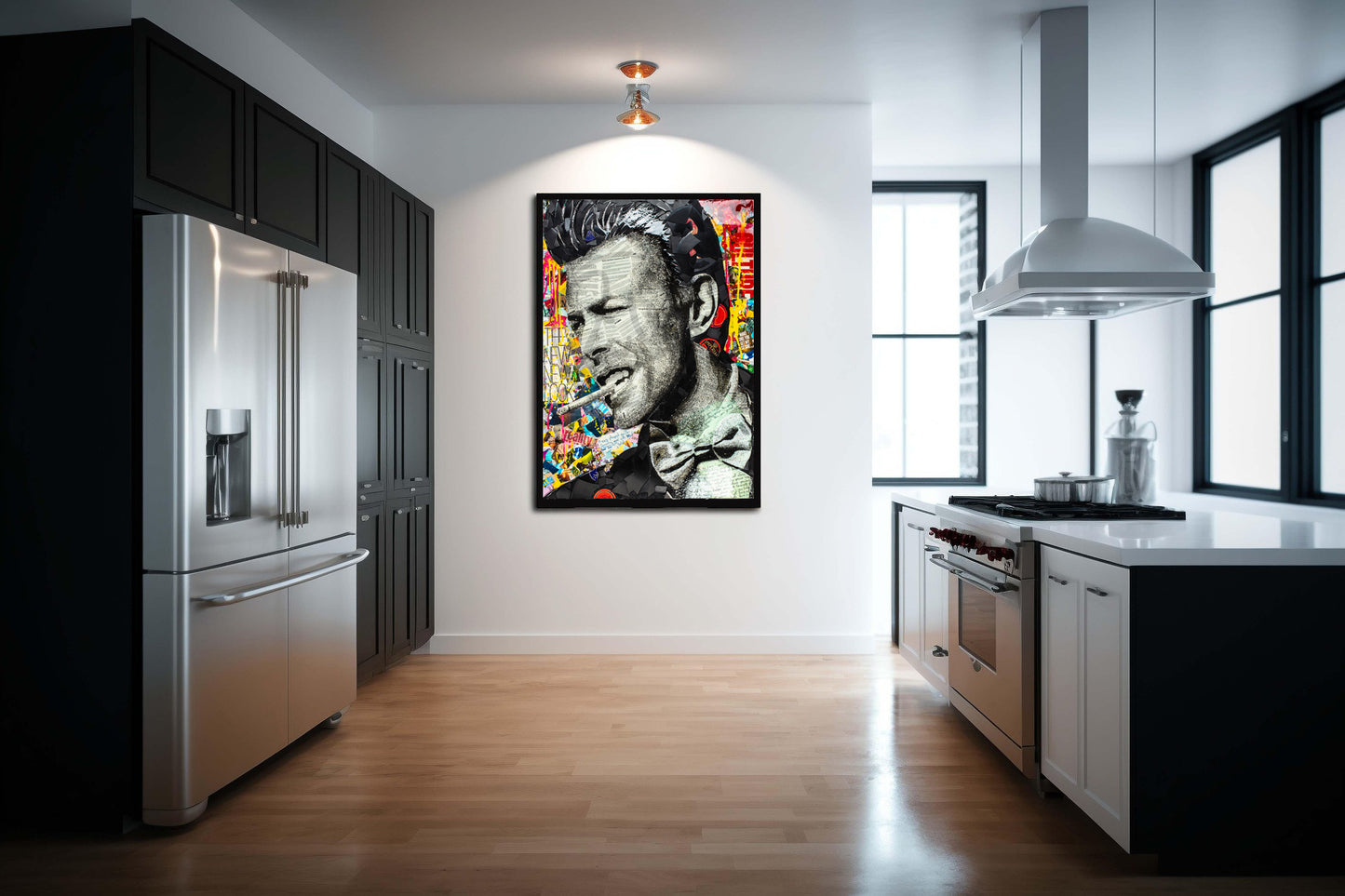 David Bowie 'Lets Dance' Ltd Edition Record Embellished Canvas