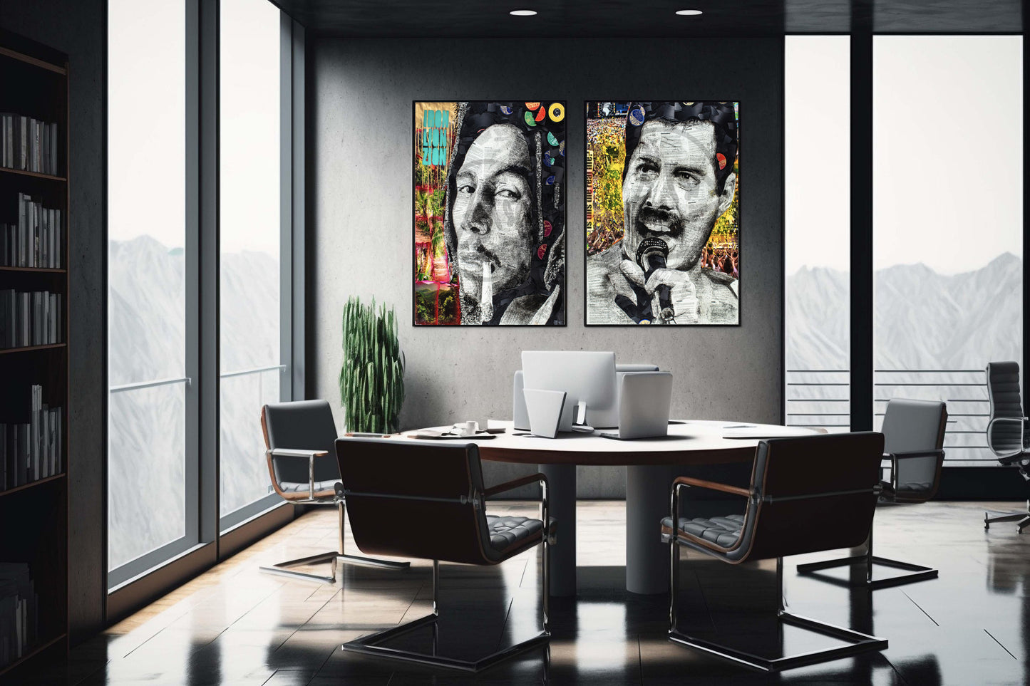 Freddie Mercury 'We Will Rock You' Ltd Edition Record Embellished Canvas