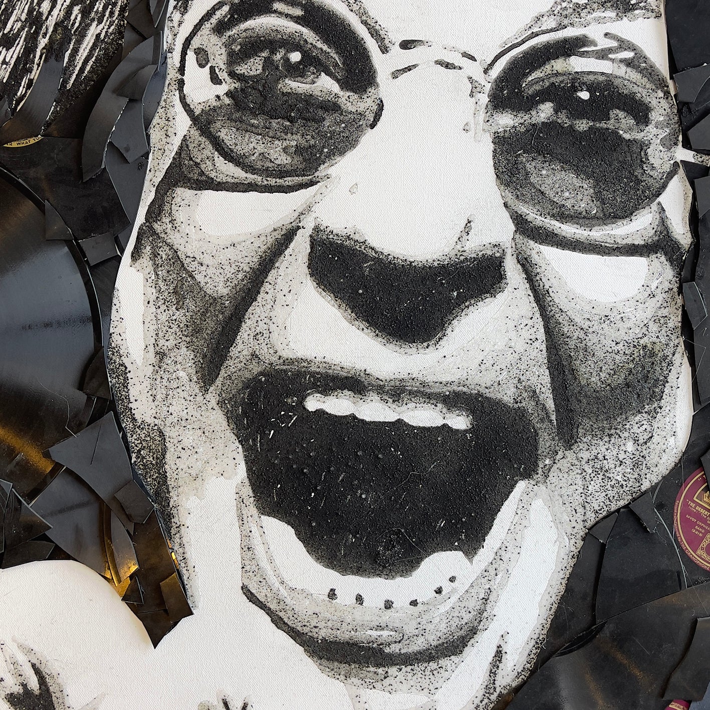 'Ozzy' Ltd Edition Record Embellished Memorial Canvas Print